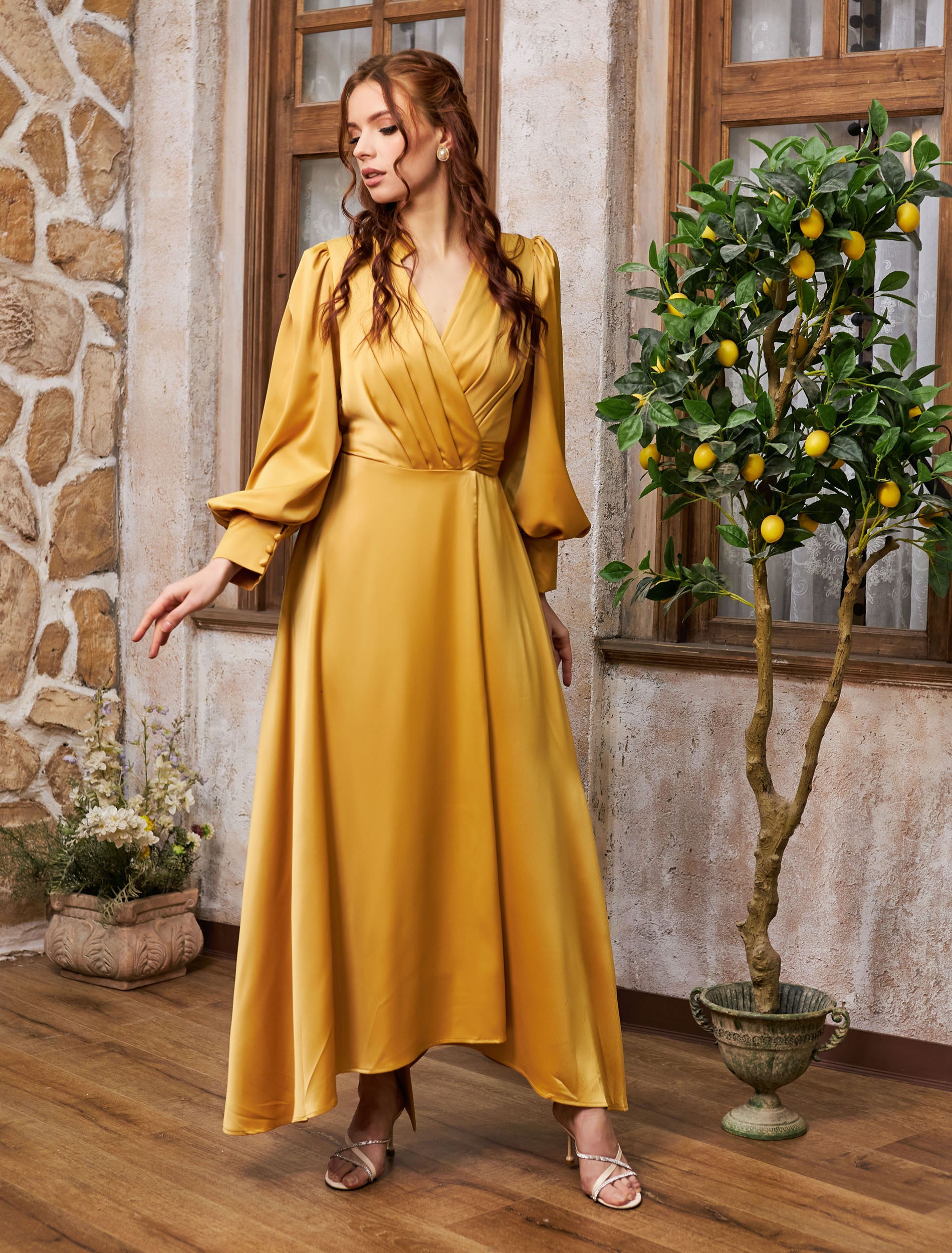 فستان ايسل اخضر فاتح