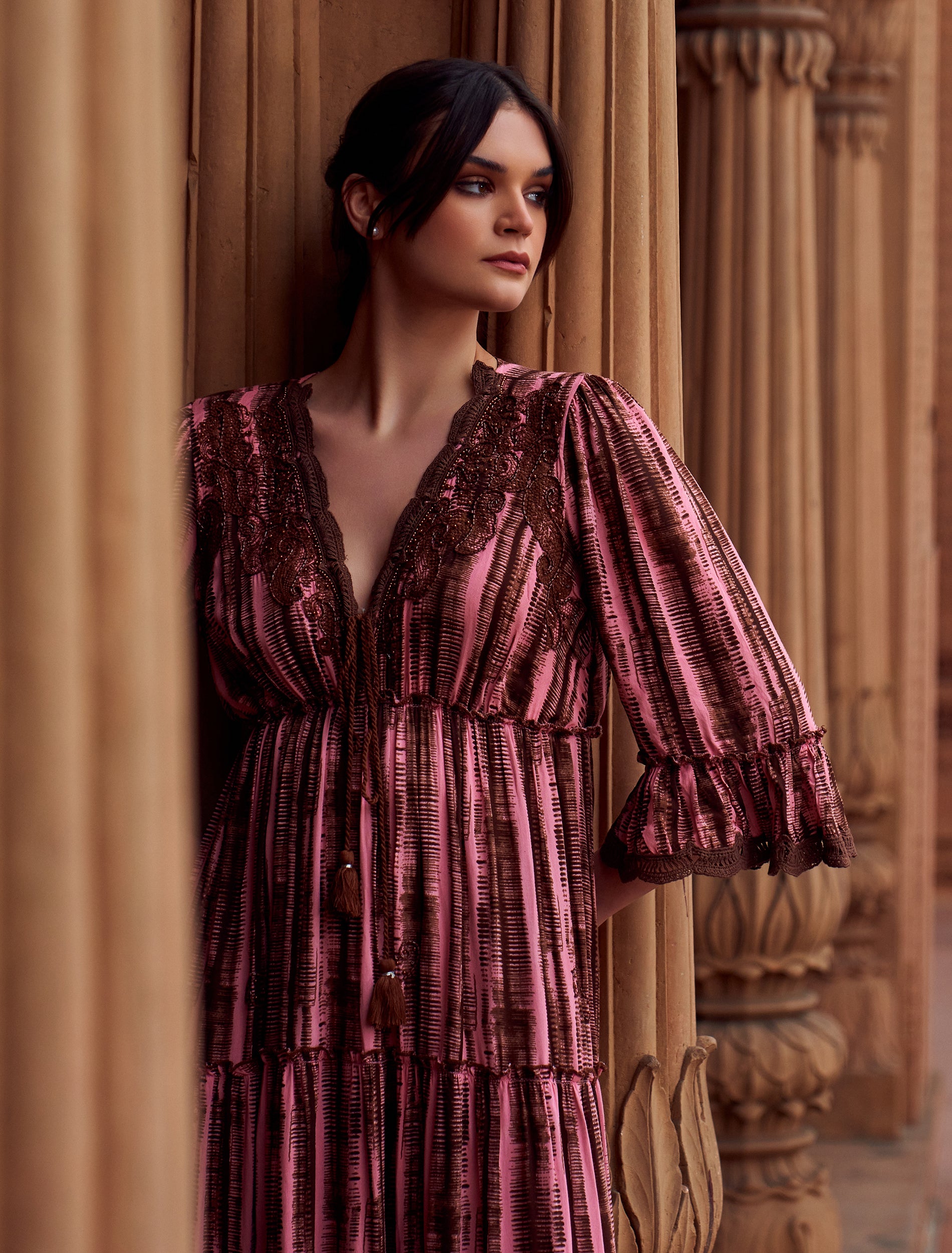 فستان اوفيليا زهري