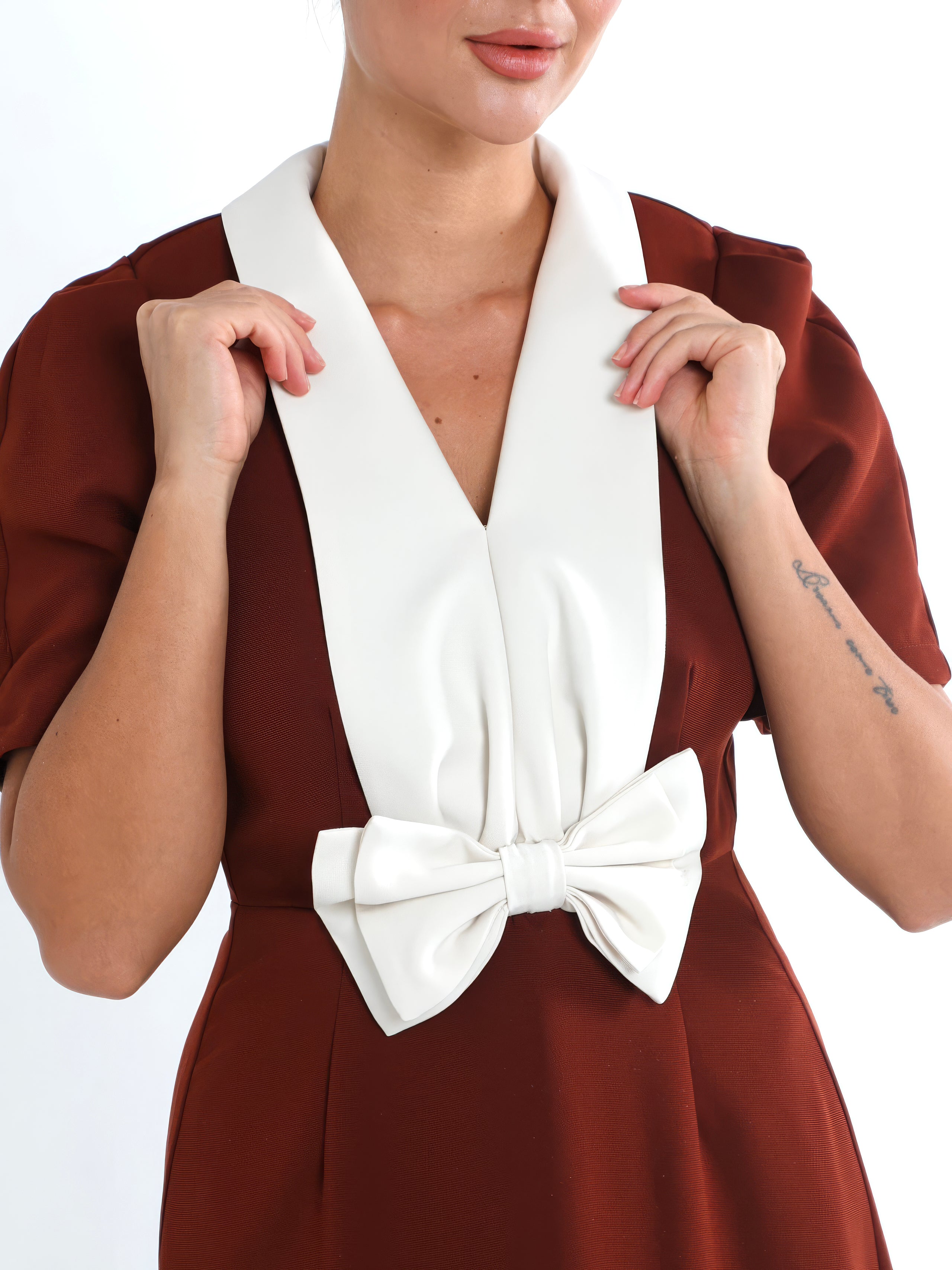 Chiara Burgundy Dress