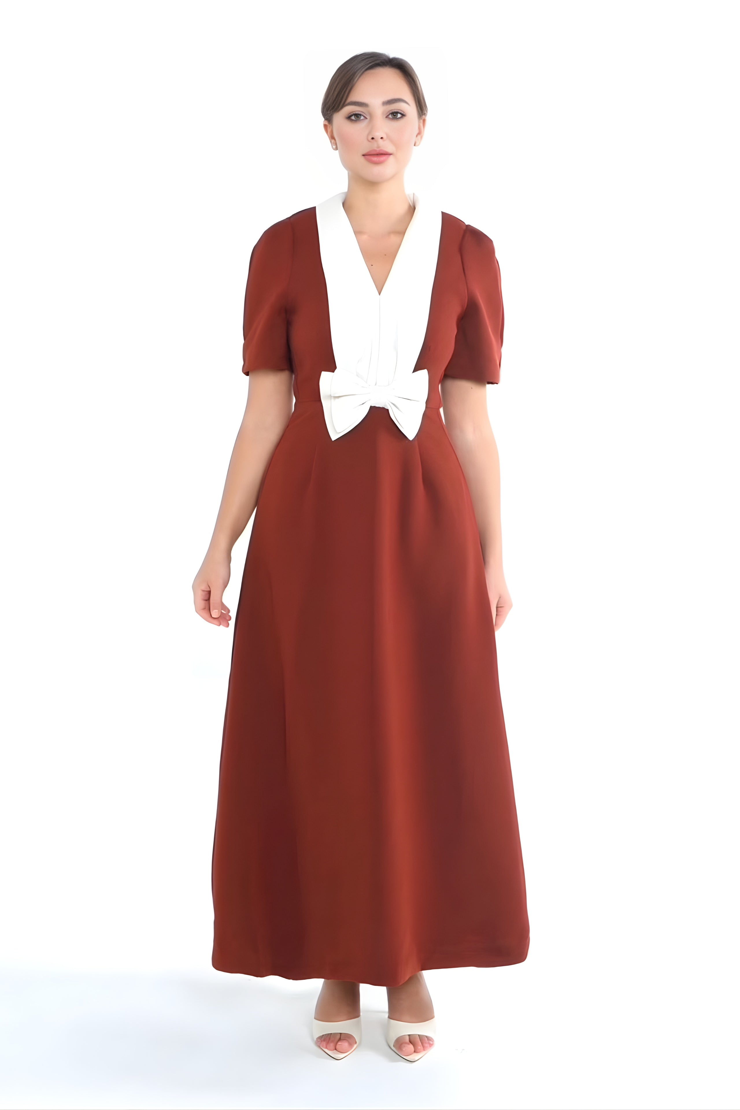 Chiara Burgundy Dress