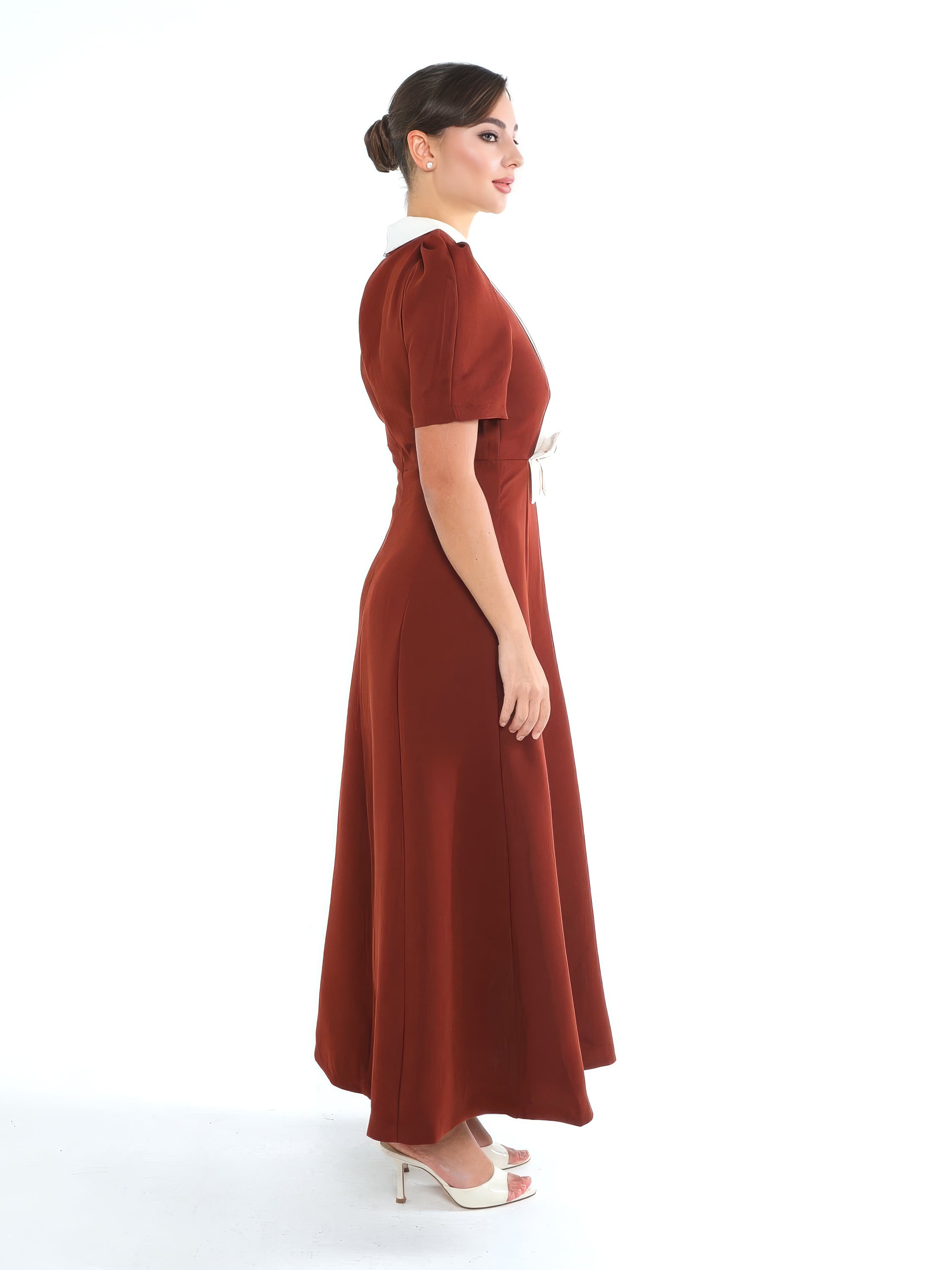 Chiara Burgundy Dress