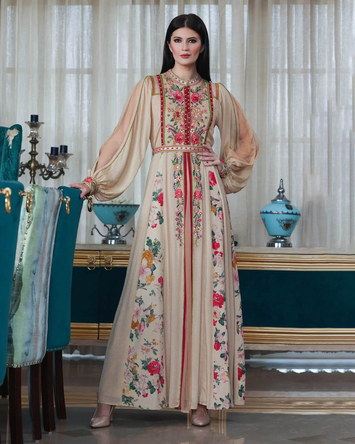 Shalky | Royal Floral Harmony Dress