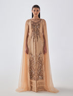 Shalky | Canel Dress-Beige Evening Dress