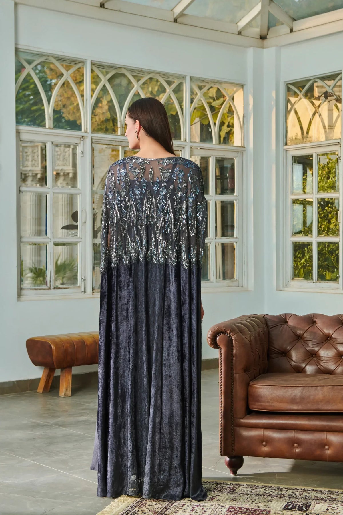 Shalky | Suzette Dress-Dark Gray Evening Dress