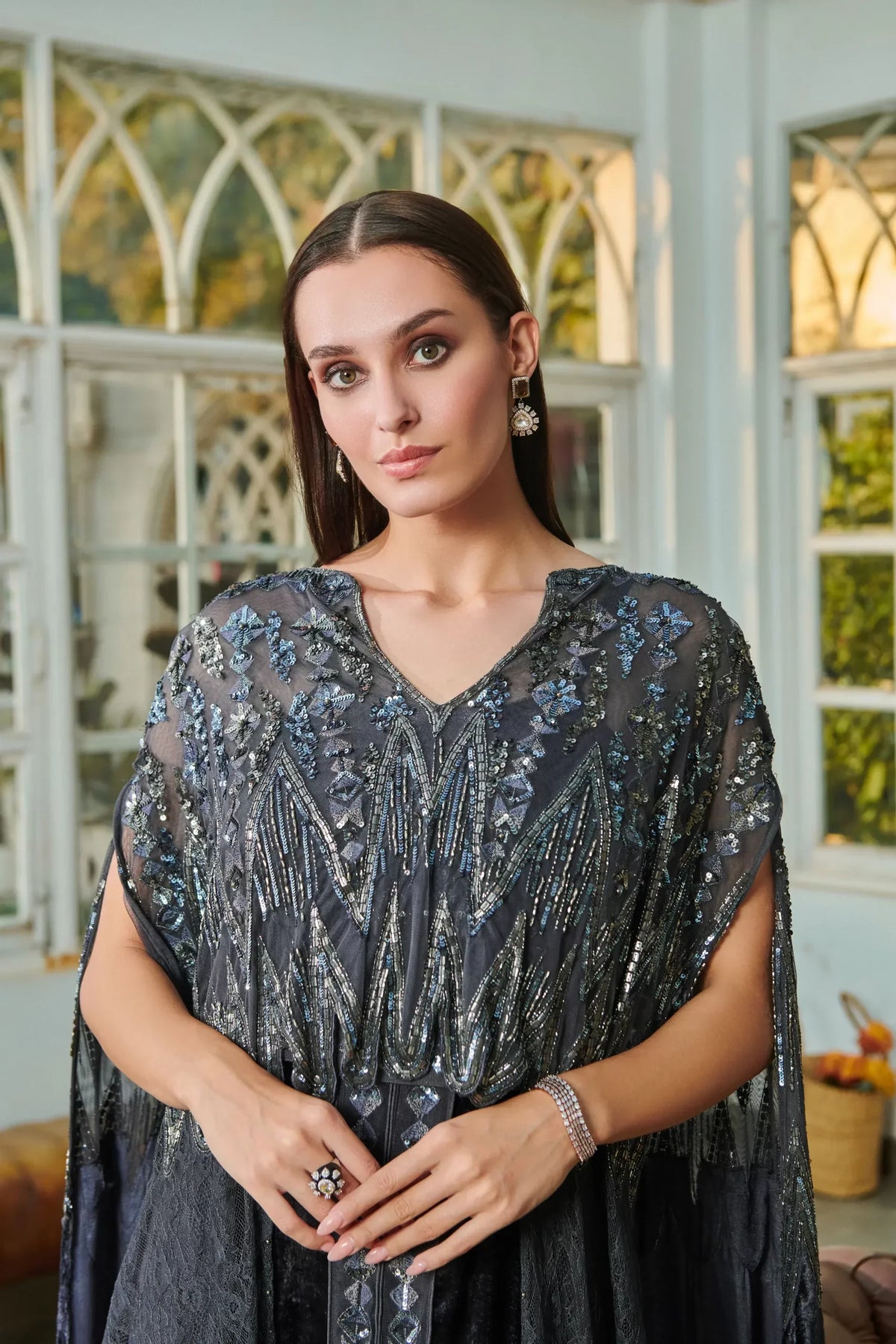 Shalky | Suzette Dress-Dark Gray Evening Dress