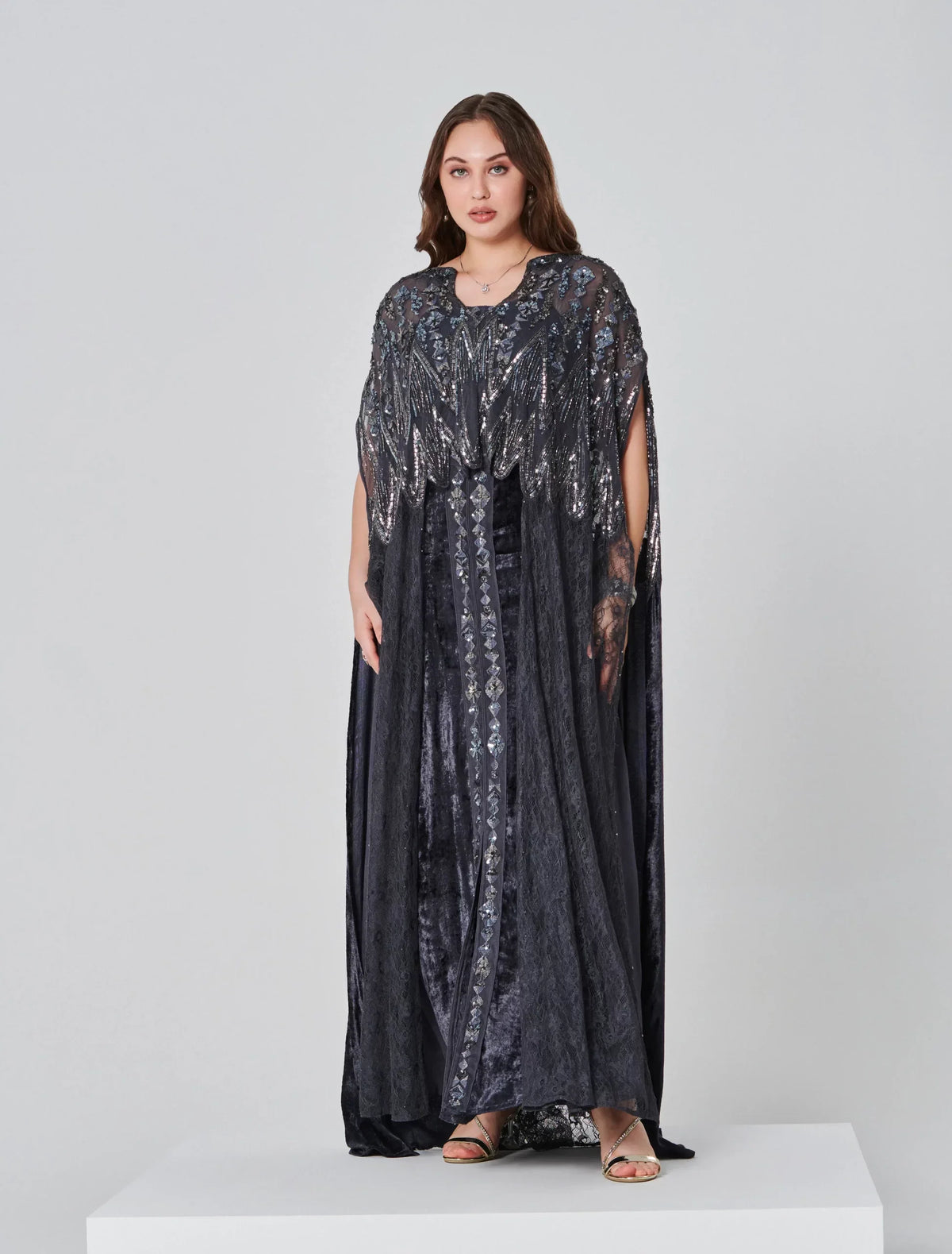 Shalky | Suzette Dress-Dark Gray Evening Dress