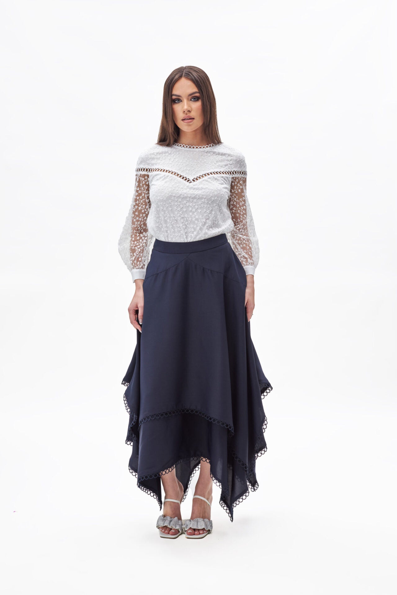 23023 top &#038; 23024 skirt blue