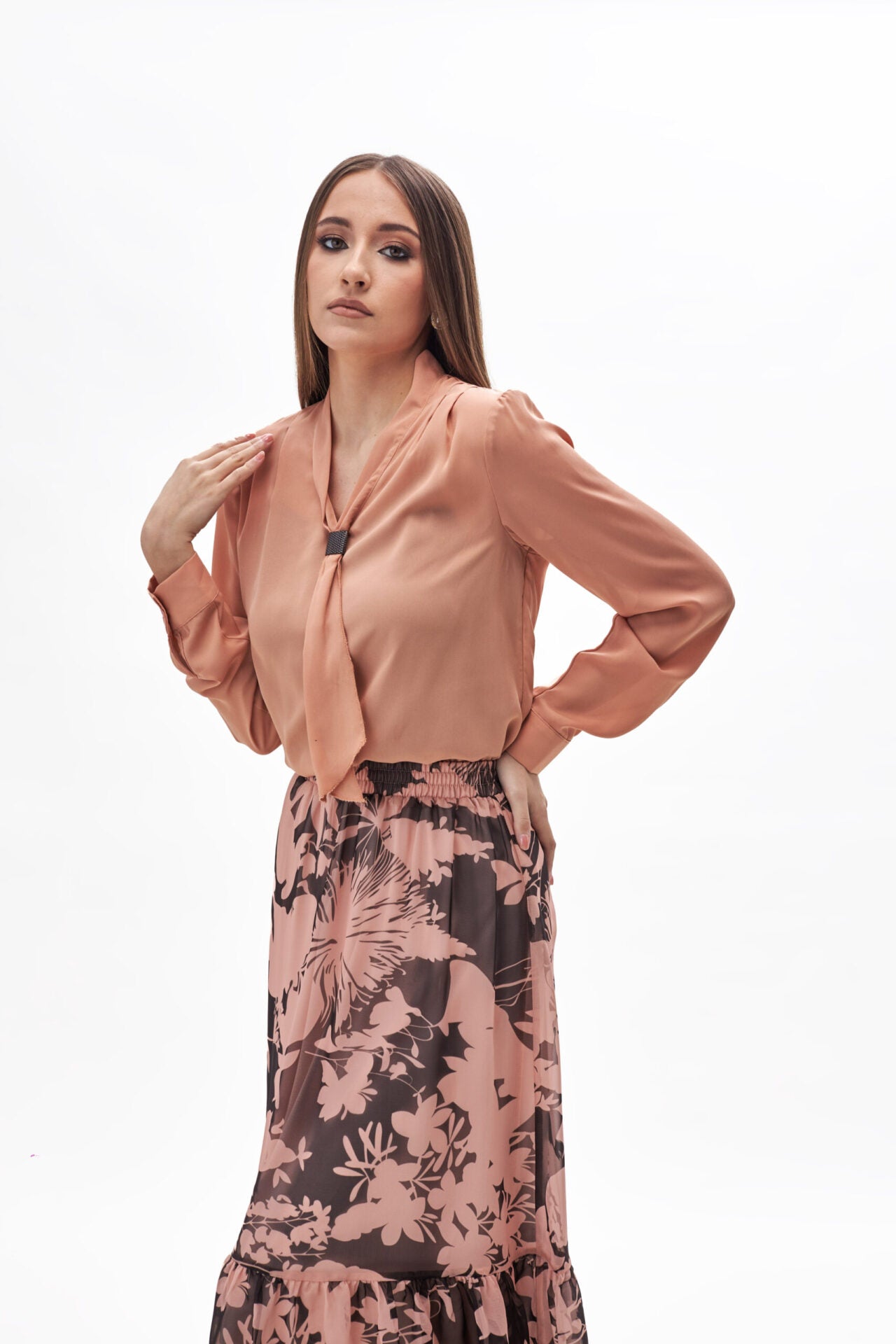 23029 top &#038; 23040 skirt orange (11)