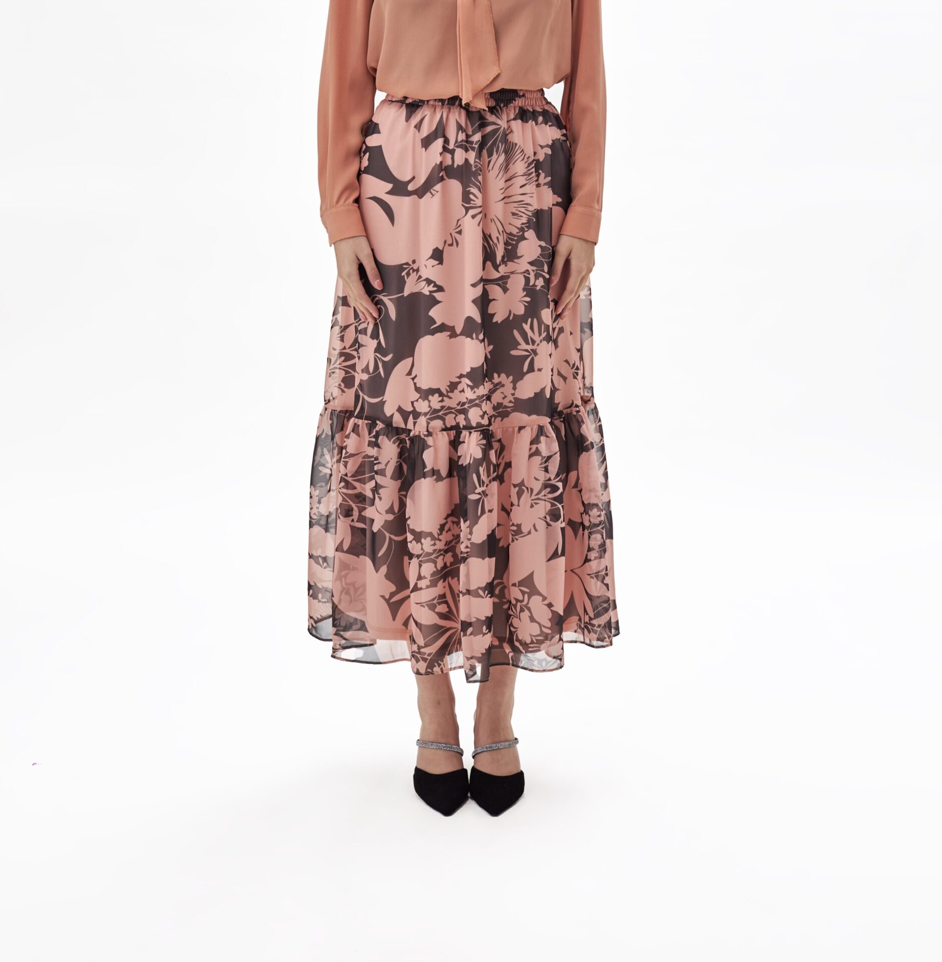 23029 top &#038; 23040 skirt orange (2)