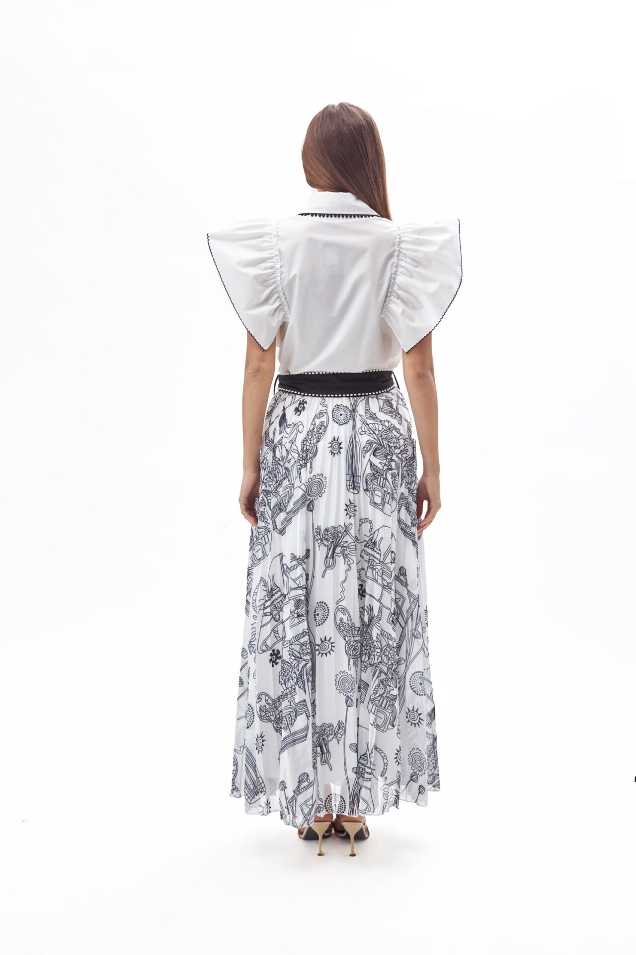 23043 white top &#038; 23044 black print skirt (1)
