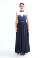 Elara Navy Dress