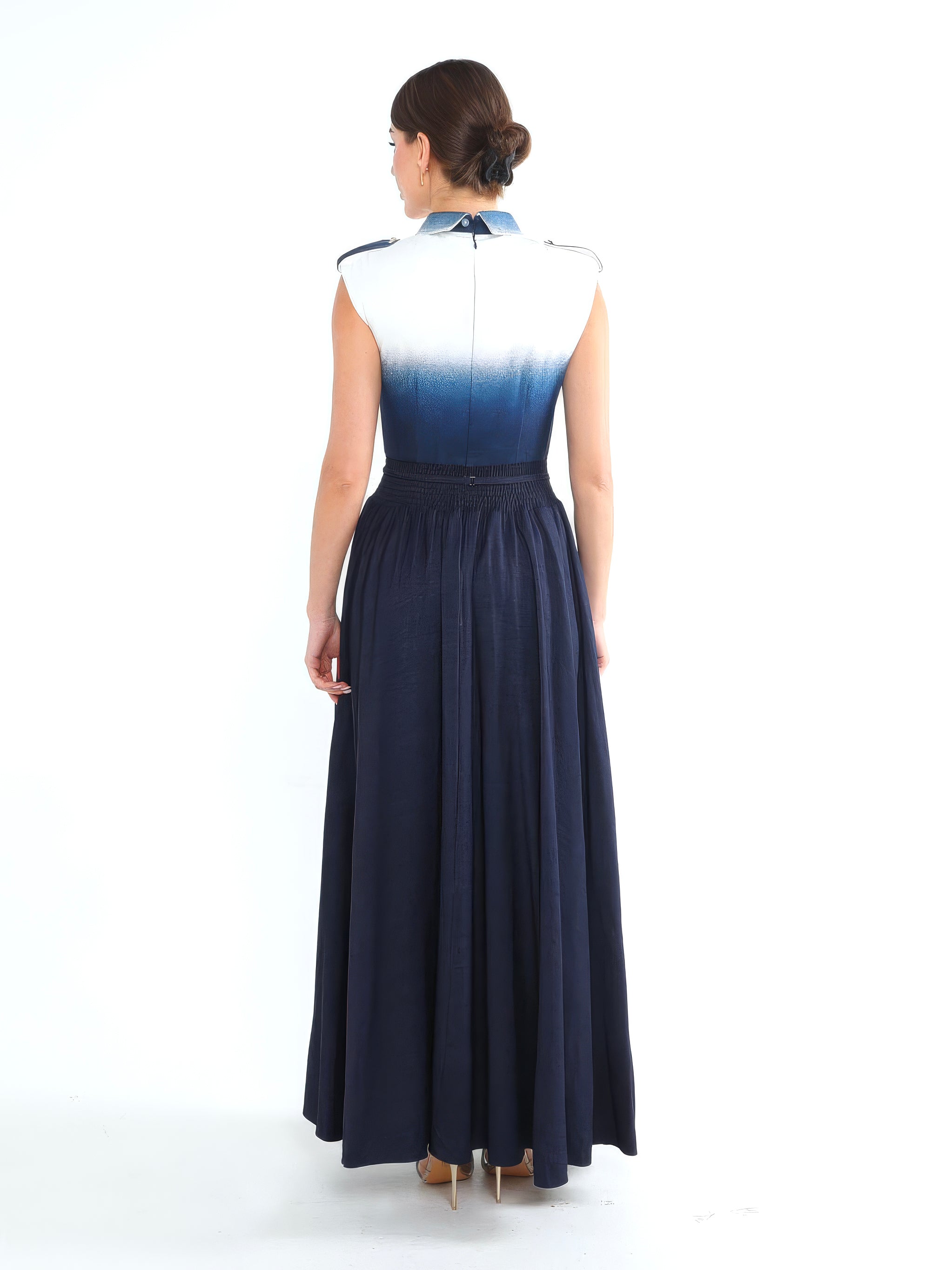 Elara Navy Dress