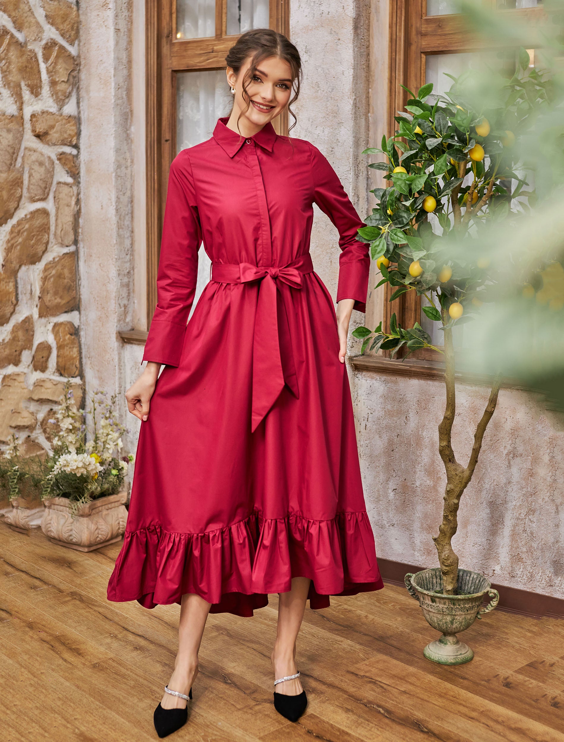 فستان ايلوريت احمر