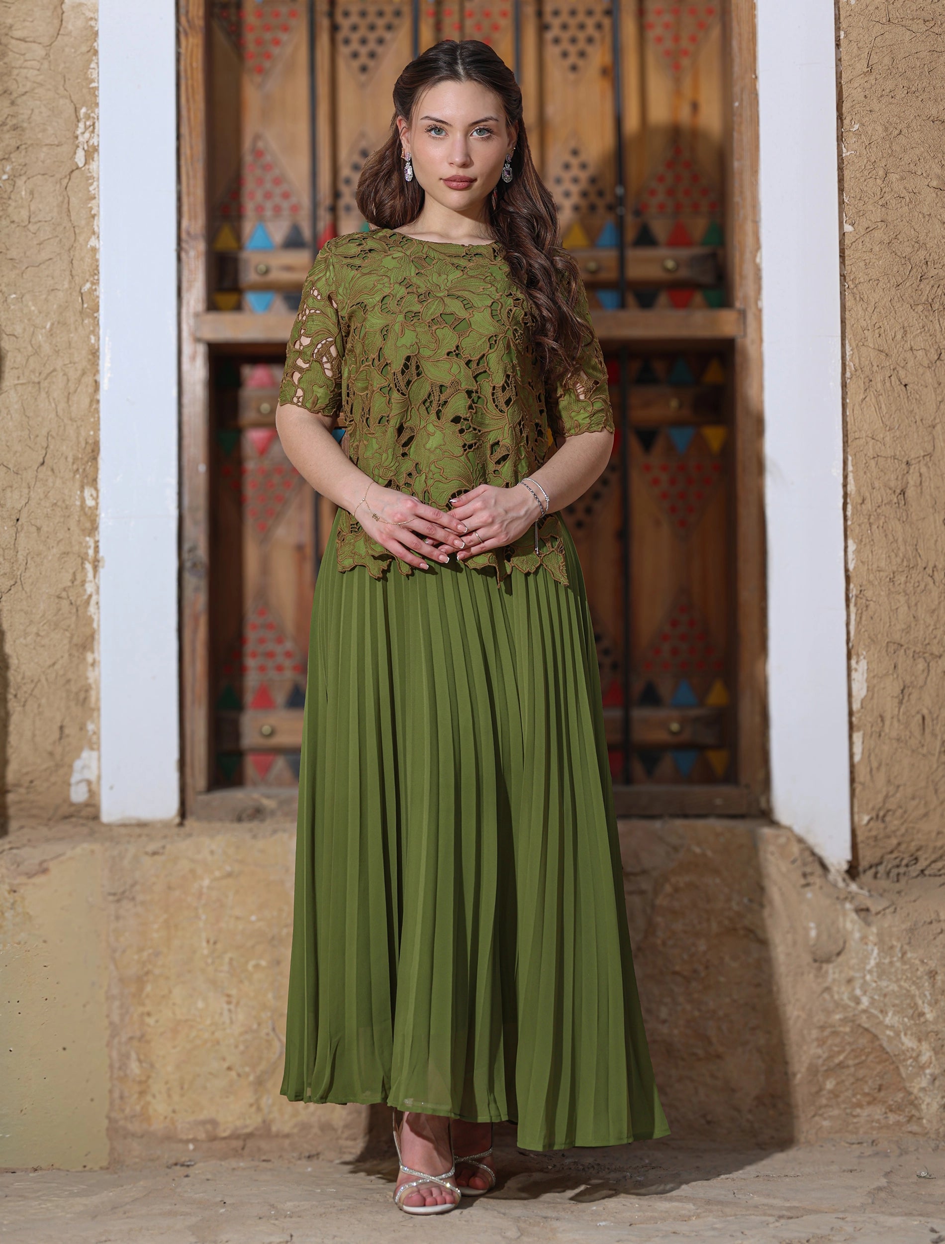 Alinta Green Dress