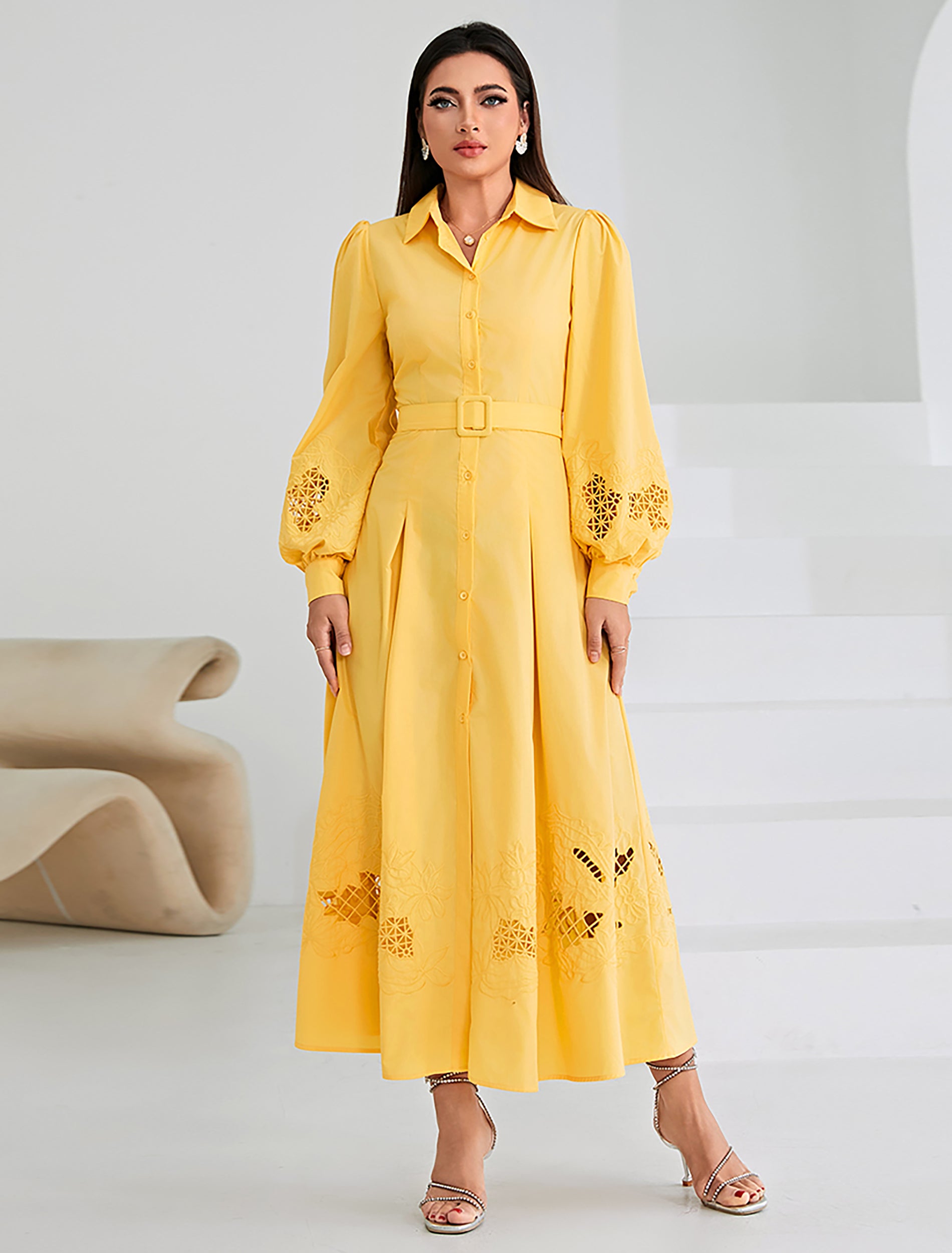 فستان سلوي اصفر