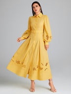 فستان سلوي اصفر