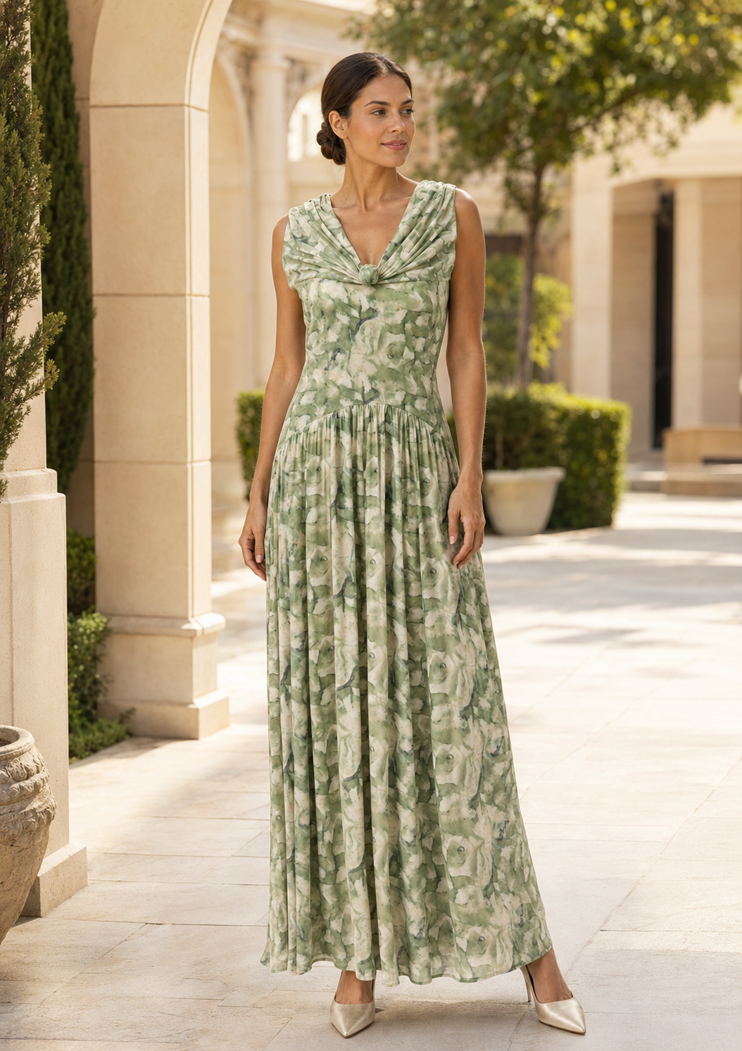 Selene Dress - Sage Green