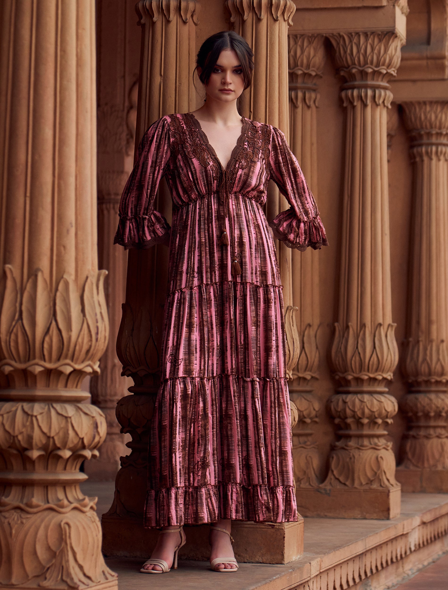 فستان اوفيليا زهري