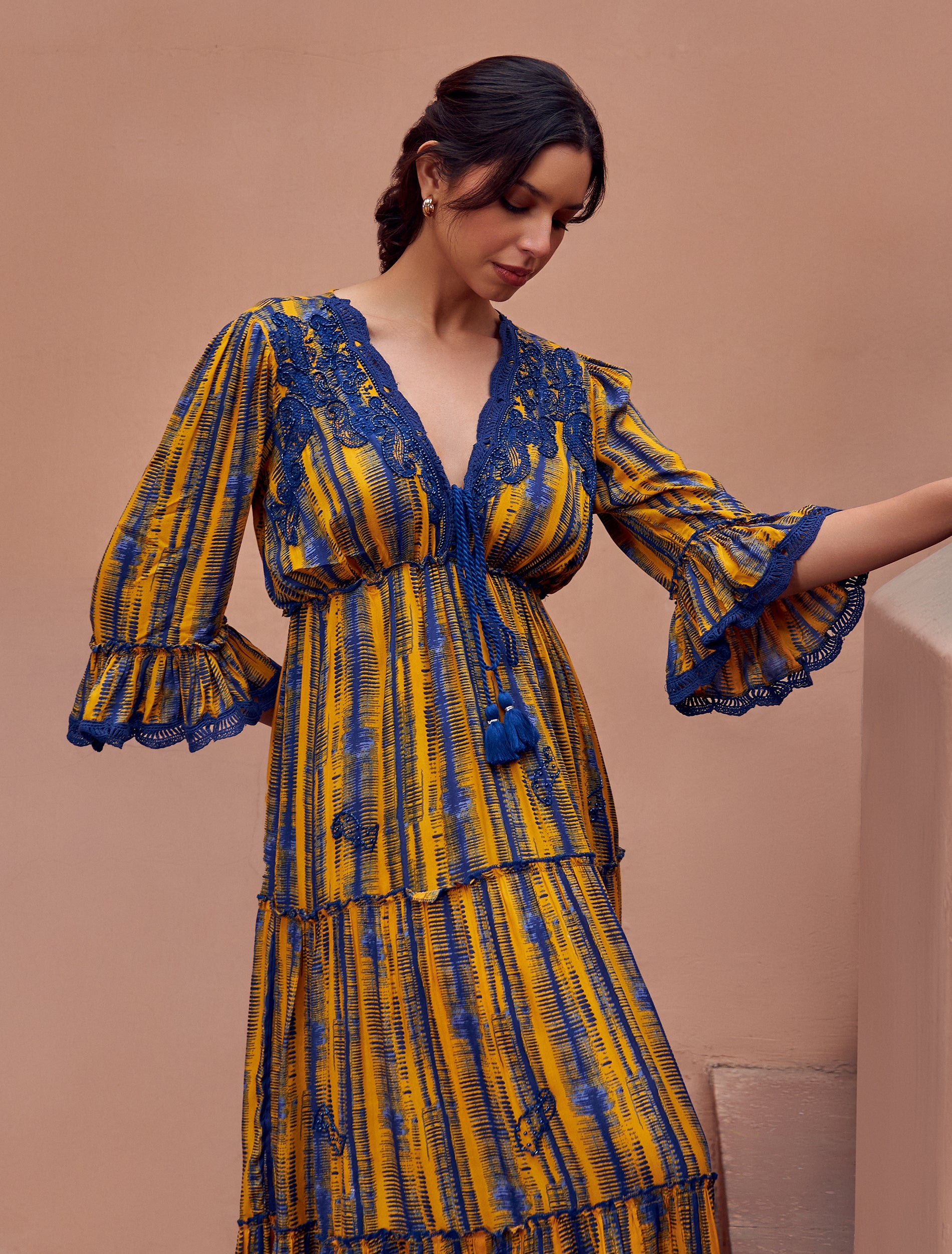 فستان اوفيليا زهري